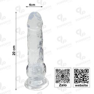Dương Vật Giả trắng Trong Suốt 20cm